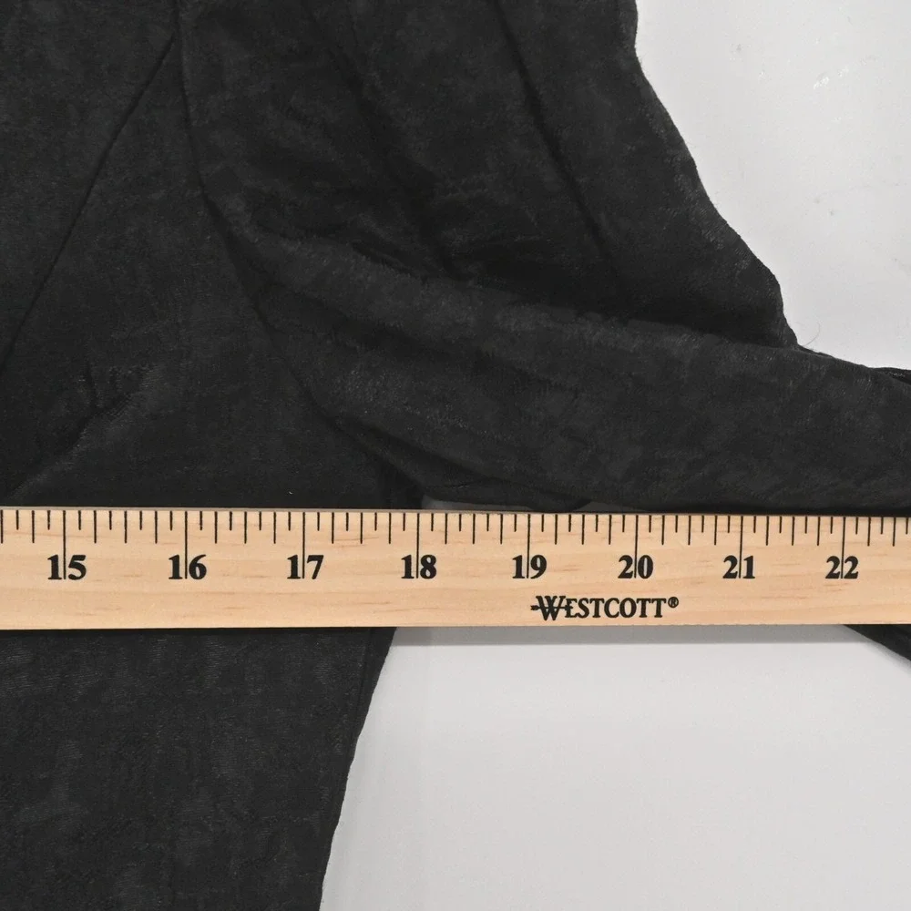 Anne Klein Textured Wool Blazer Womens Size 2 Black Bell Sleeve Vintage‎ 00s